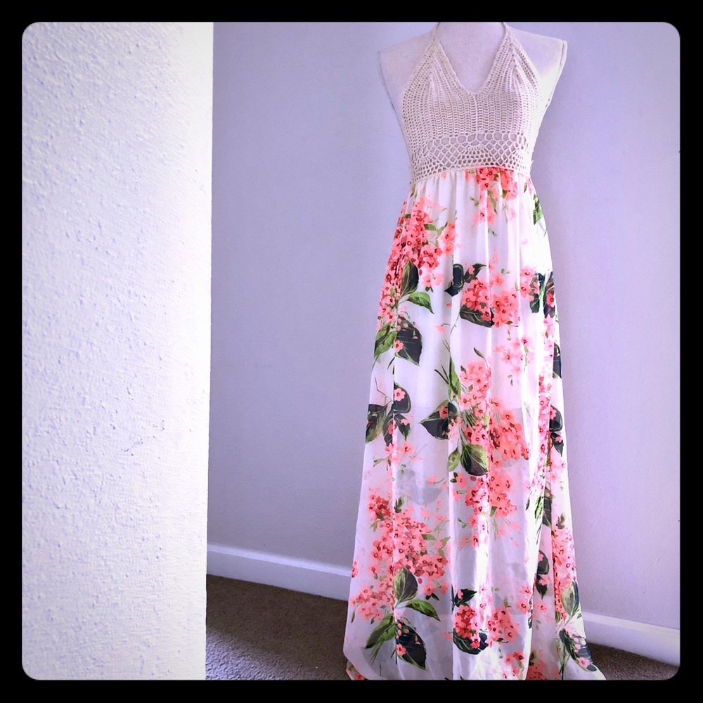 Halter Floral Maxi